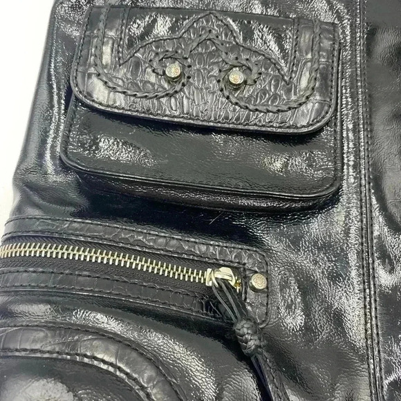 Brighton Kaelan Black Patent Handbag - Picture 4 of 9